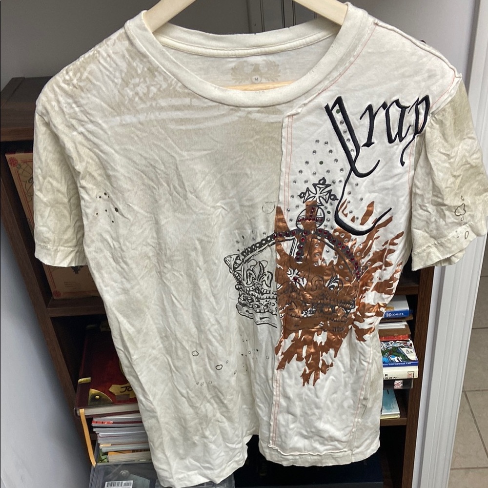 Vintage X-Ray Men's Cream “Crown” Graphic T-Shirt